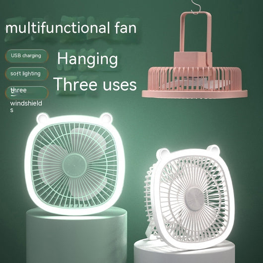 Ventilador Portátil Recargable con Luz Nocturna - Diseño Infantil para Escritorio y Cabecera - Image 7