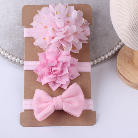 Set de 3 Bandas Elásticas Floral para Bebé