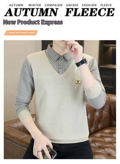 Suéter Falso Dos Piezas Hombre Casual Ejecutivo Multiusos - Image 29