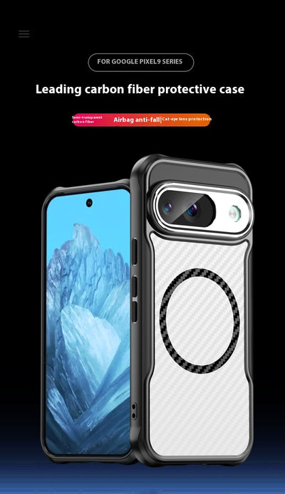 Funda Magnética de Fibra de Carbono Transparente para Celular - Image 18