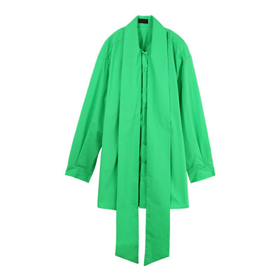 Vestido Camisero de Popelina con Moño para Primavera - Image 4