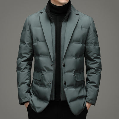 Abrigo Impermeable con Plumón para Hombre - Conjunto Invierno con Bufanda - Image 11