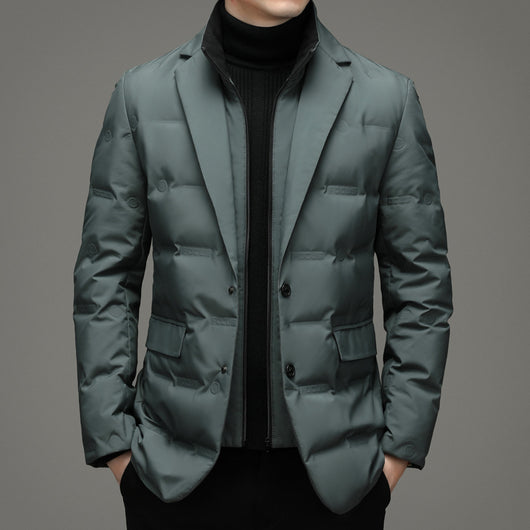 Abrigo Impermeable con Plumón para Hombre - Conjunto Invierno con Bufanda - Image 11