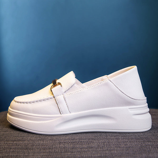 Zapatos Slip-On con Plataforma Elevada y Suela Reforzada