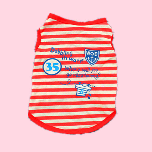 Playera de Algodón a Rayas Transpirable para Perros - Image 9