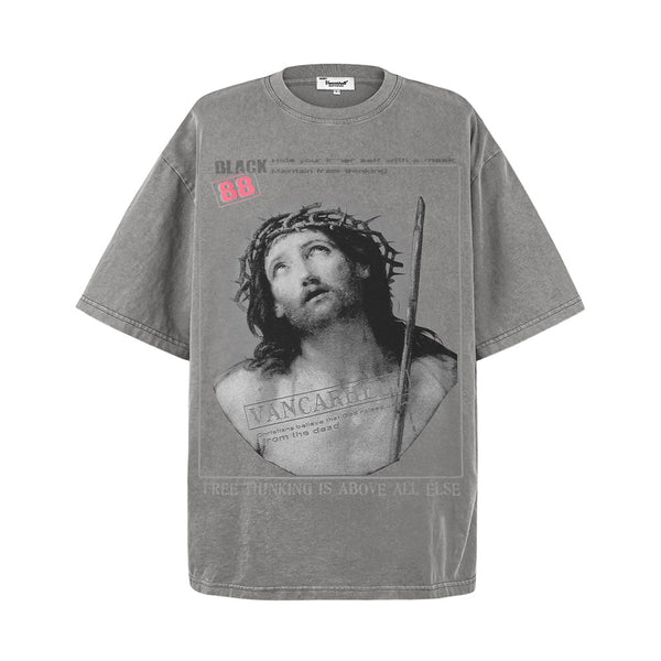 Camiseta Vintage con Estampado para Hombre