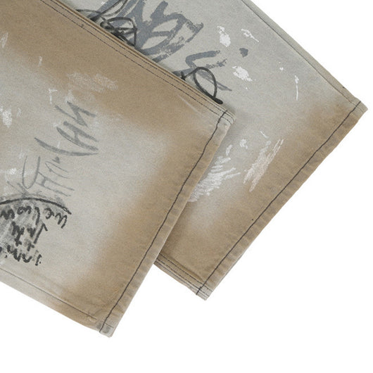 Jeans Hombre con Diseño Graffiti Pintado a Mano y Desgaste Artístico - Image 4