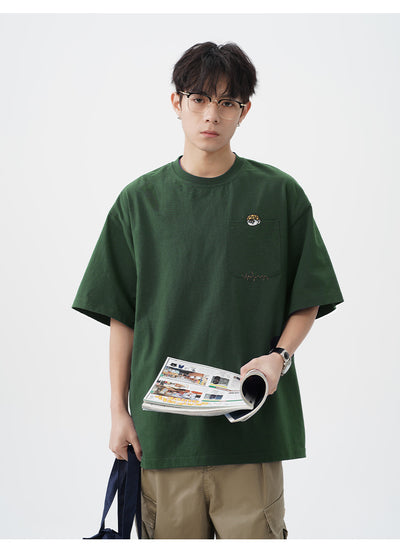 Camiseta de Algodón Puro con Diseño Bordado para Hombre - Image 16
