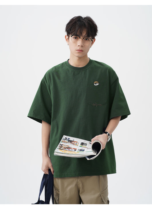 Camiseta de Algodón Puro con Diseño Bordado para Hombre - Image 16