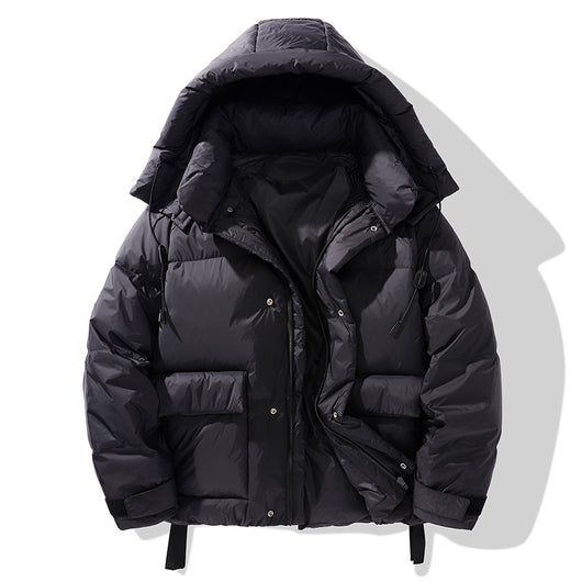 Chaqueta de Plumón Estilo Utilitario para Hombre Talla Grande - Image 4