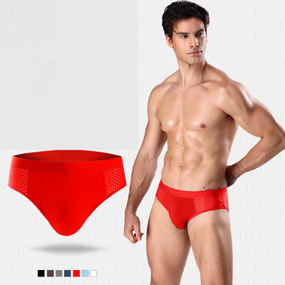 Calzoncillos Hombre Malla Hueca Ice Silk Cintura Media - Image 17
