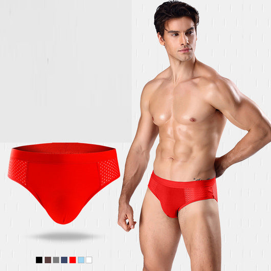 Calzoncillos Hombre Malla Hueca Ice Silk Cintura Media - Image 17
