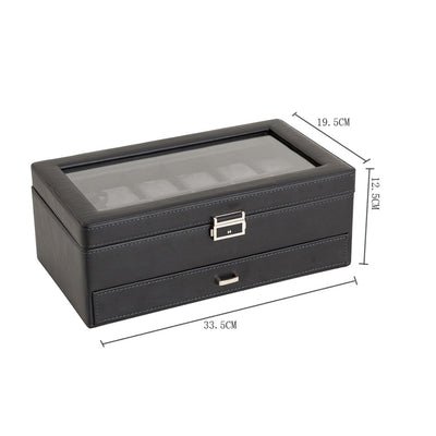 Caja de Almacenamiento para Relojes de Lujo con Patrón de Lichi - 3, 6 o 12 Compartimentos - Image 66