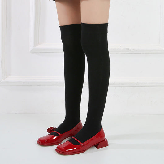 Zapato de Novia Rosa Punta Cuadrada y Tacón Bajo - Image 6