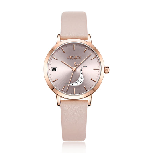 Reloj de Pulsera Multifuncional con Calendario y Carita Sonriente para Mujer