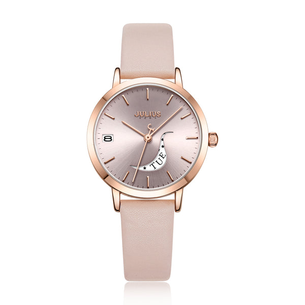 Reloj de Pulsera Multifuncional con Calendario y Carita Sonriente para Mujer