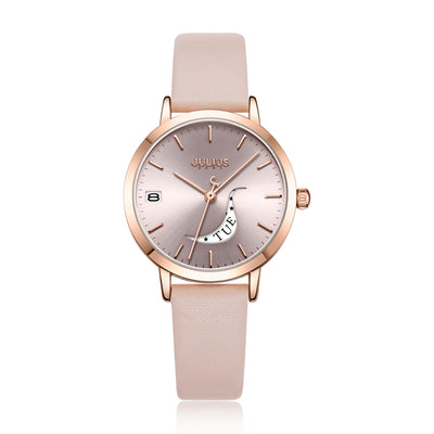 Reloj de Pulsera Multifuncional con Calendario y Carita Sonriente para Mujer