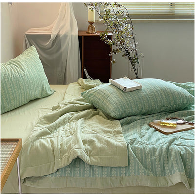 Colcha Reversible Cuadros Verano Lujo Cama Queen Ligera Transpirable - Image 15