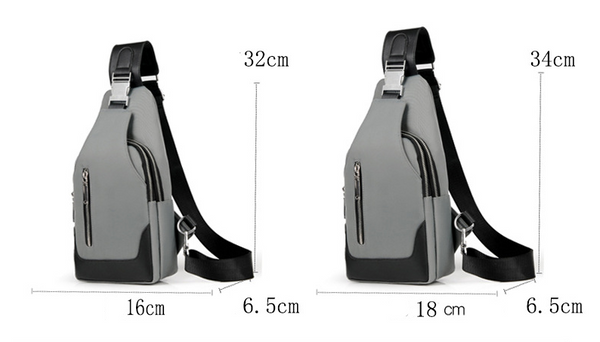 Bolsa Bandolera para Ciclismo en Tela Oxford - Bolso Práctico para Hombre
