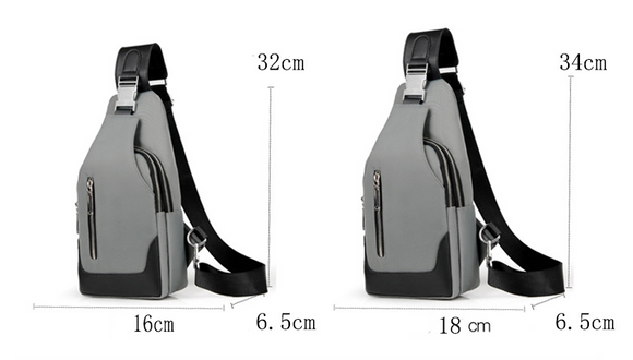 Bolsa Bandolera para Ciclismo en Tela Oxford - Bolso Práctico para Hombre