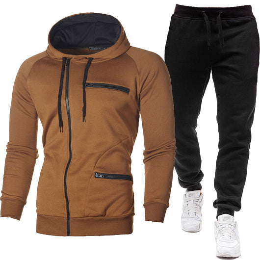 Sudadera con Capucha Jacquard Deportiva para Hombre - Cardigan Fleece Casual - Image 32