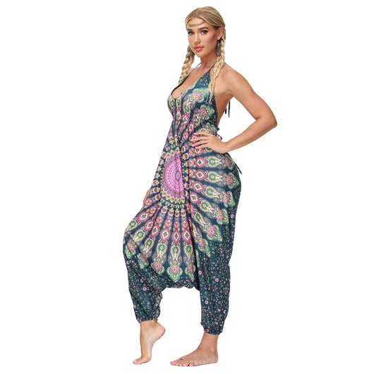 Jumpsuit Casual con Escote V y Amarre al Cuello - Image 7