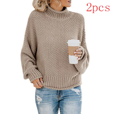Suéter de Cuello Alto Tejido para Mujer - Abrigo Casual de Invierno - Image 16