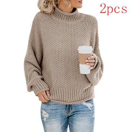 Suéter de Cuello Alto Tejido para Mujer - Abrigo Casual de Invierno - Image 16
