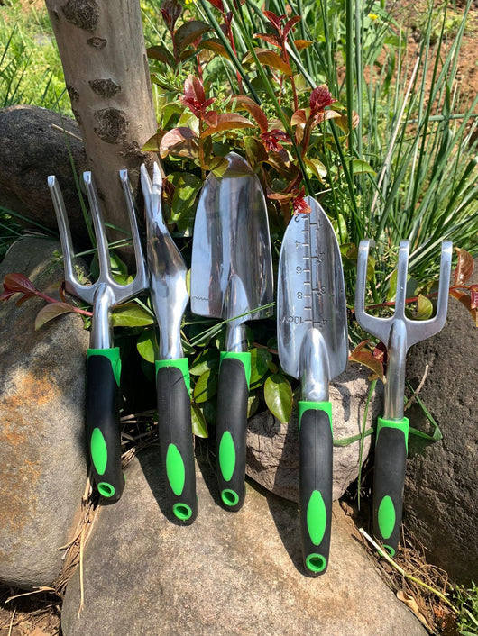 Set de 9 Herramientas de Jardín en Aluminio con Mangos Ergonómicos Bicolor - Image 28