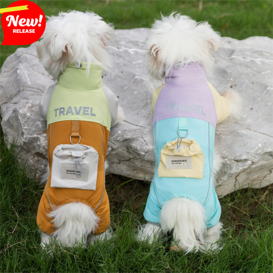 Mochila de Viaje para Perros y Gatos con Abrigo Acolchado Impermeable