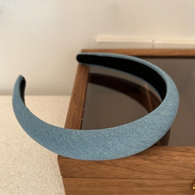 Diadema Retro de Tela Denim con Estilo Minimalista - Image 9
