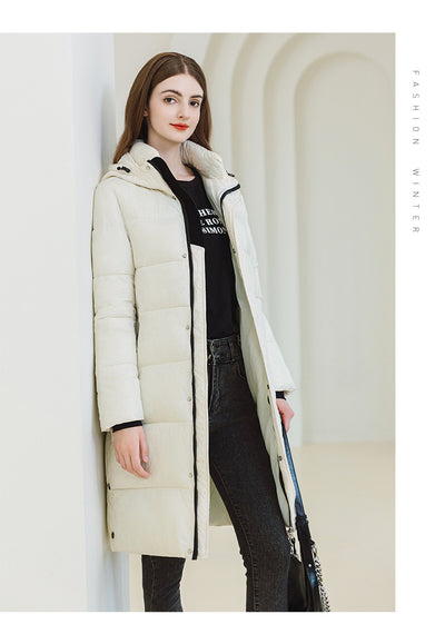 Abrigo Largo de Invierno con Capucha y Bolsillos - Chaqueta de Algodón para Mujer - Image 13