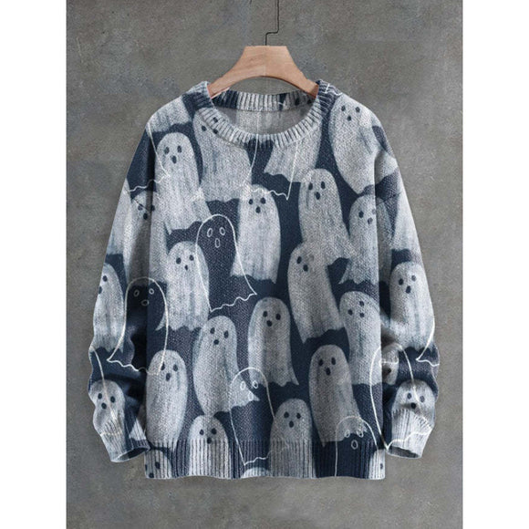 Sudadera Cuello Redondo Hombre con Estampado Digital 3D en Relieve