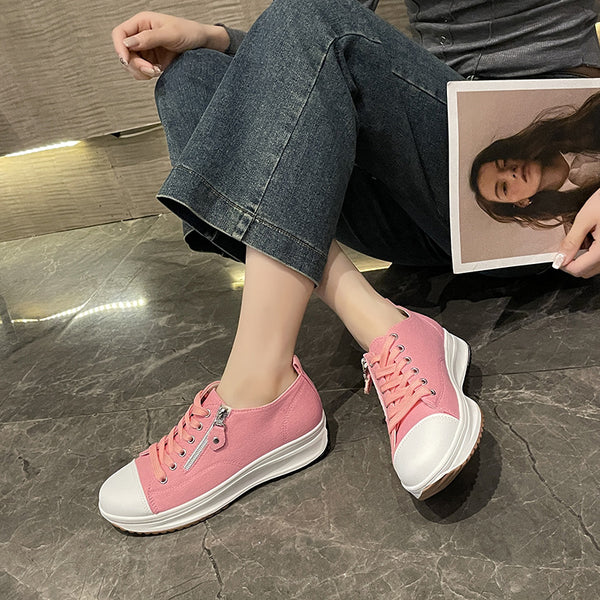 Zapatos de Plataforma Talla Grande con Cordones - Cómodos y Modernos para Mujer