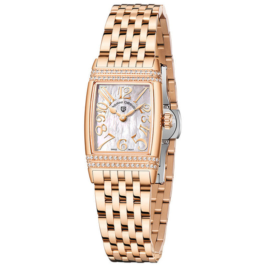 Reloj de Cuarzo para Mujer con Diamantes y Bisel Cuadrado - Image 23