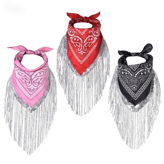 Pañuelo Cuadrado Étnico de Poliéster - Accesorio de Moda Versátil - Image 2