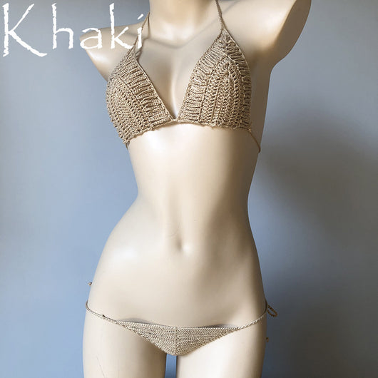 Bikini Tejido a Mano con Diseño Calado para Mujer - Image 16
