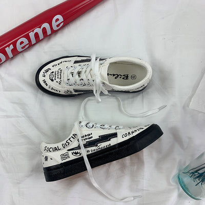 Zapatillas de Lona Blancas Estilo Japonés para Mujer - Primavera - Image 5