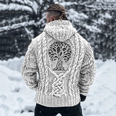 Sudadera Estampada con Capucha de Punto para Hombre - Image 9