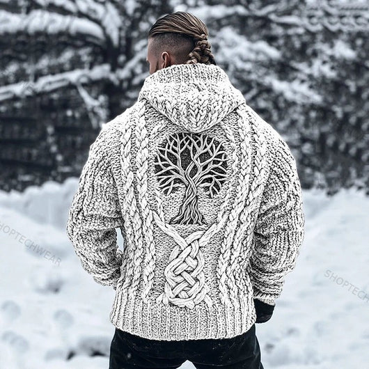 Sudadera Estampada con Capucha de Punto para Hombre - Image 9