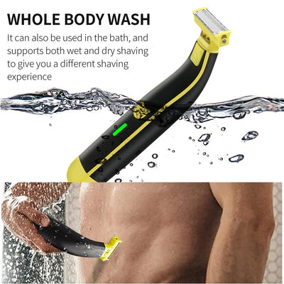 Afeitadora Eléctrica Recargable USB para Hombre - Cuerpo y Rostro Completamente Impermeable - Image 4