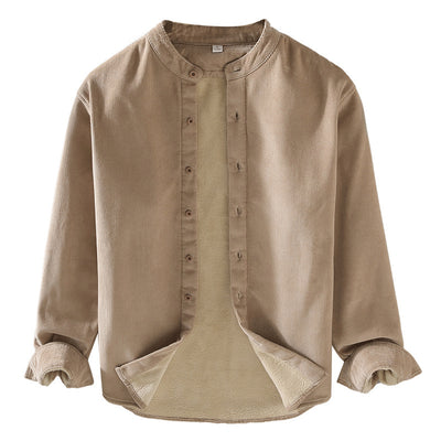 Chaqueta de Corduroy Grueso Forrada en Franela con Cuello Alto - Image 4