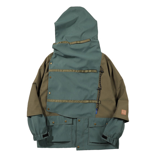 Chamarra Retro con Bloques de Color para Otoño e Invierno - Estilo Urbano para Hombre - Image 9