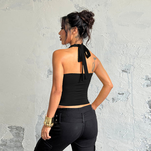 Top Halter Escotado con Encaje Elegante - Image 4