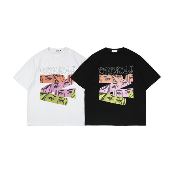 Playera Harajuku Hip Hop Urbana Manga Corta para Hombre
