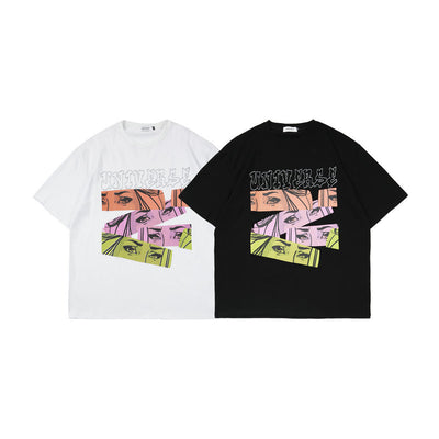 Playera Harajuku Hip Hop Urbana Manga Corta para Hombre