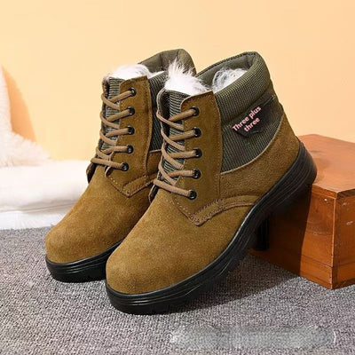 Botas Térmicas de Algodón con Forro de Piel de Oveja para Hombre