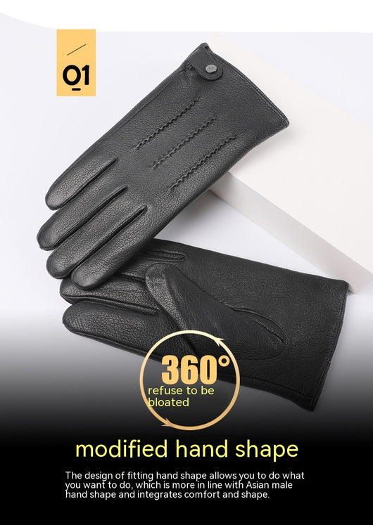 Guantes de Cuero Genuino Forrados en Polar - Image 7