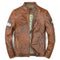 Chaqueta de Cuero Vintage Desgastada para Hombre
