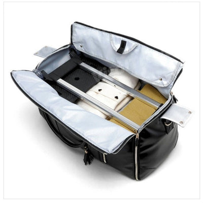 Bolsa de Viaje Plegable Grande con Compartimento para Trajes - Negro - Image 2